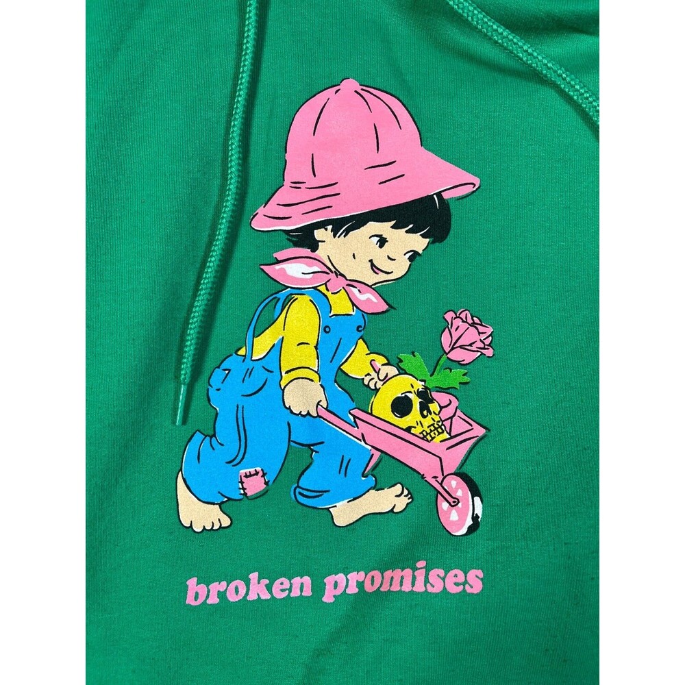 Broken Promises Hoodie Green size Medium  Y2K Dollskill